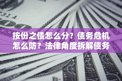 济南按份之债怎么分？债务危机怎么防？法律角度拆解债务分配与风险自保指南