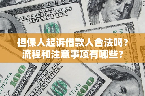 济南担保人起诉借款人合法吗？流程和注意事项有哪些？