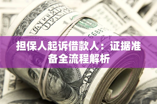 济南担保人起诉借款人：证据准备全流程解析