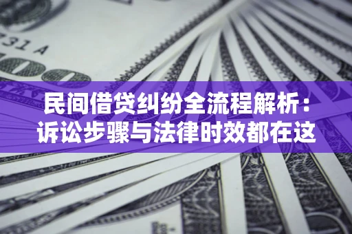 济南民间借贷纠纷全流程解析：诉讼步骤与法律时效都在这儿了