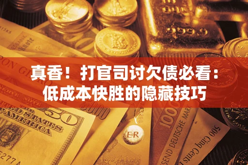 济南真香！打官司讨欠债必看：低成本快胜的隐藏技巧