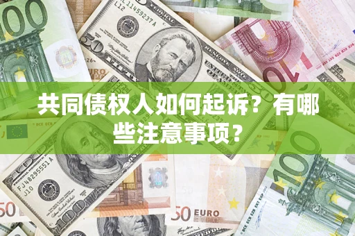 济南共同债权人如何起诉？有哪些注意事项？